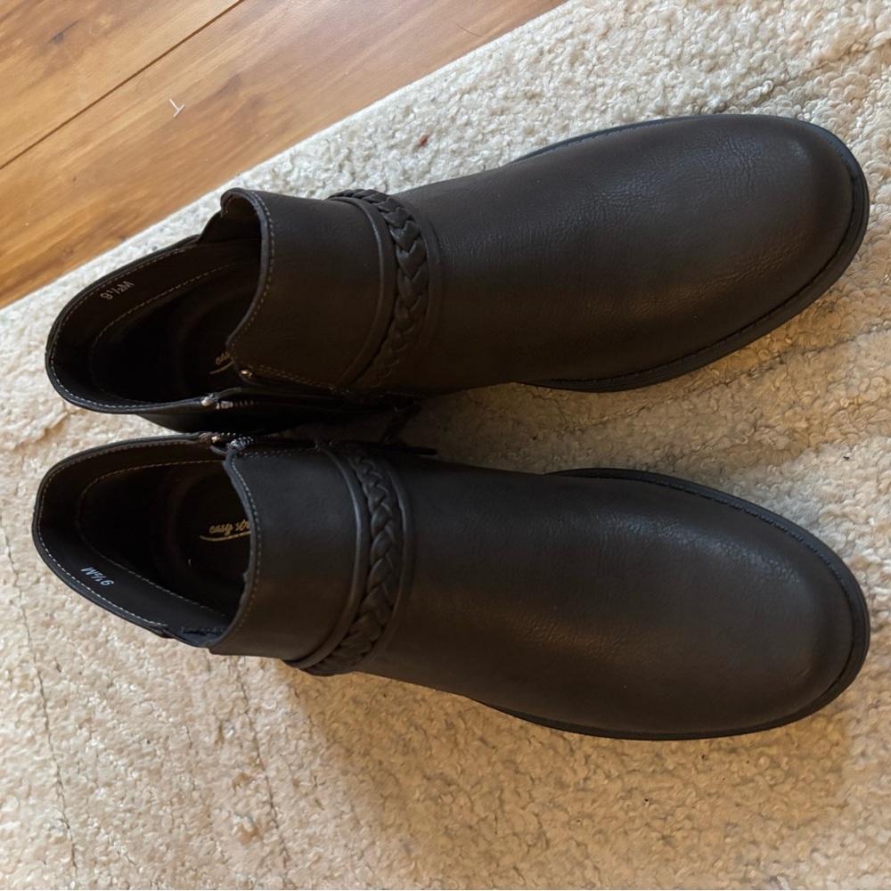 Easy Street Dark Brown Ankle Booties